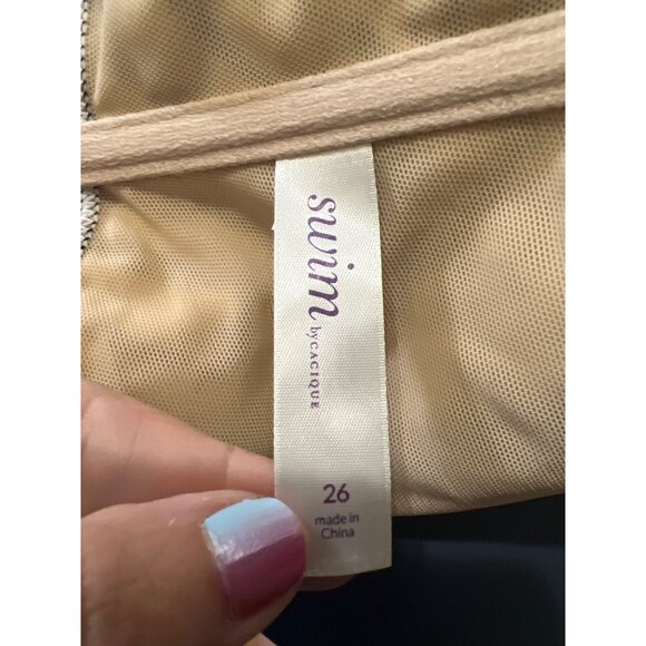 Swim By Cacique Womens Bikini Top Size 26 Beach Vacation Resort Tropical Cruise - Picture 5 of 8